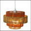 Luminaire suspendu - blanc et naturel / terre cuite