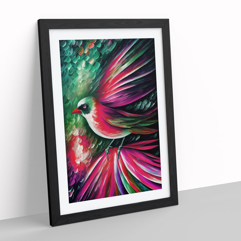 Bird Portrait No.2 - Print, White, Black Framed, 66cm H x 48cm W x 2cm D