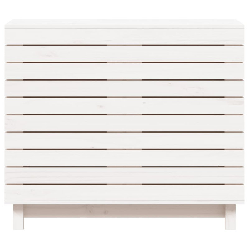 Wood Laundry Basket, 29.9" H x 34.8" W x 17.3" D, White