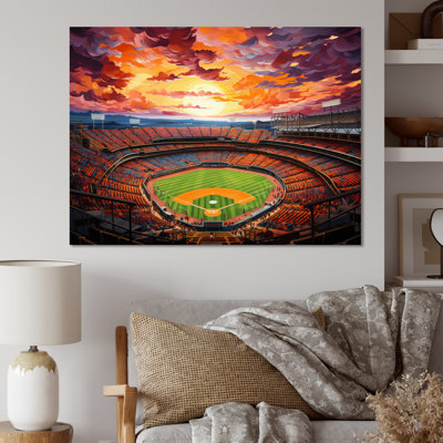 Abstract Baseball Stadium IV - Architecture Canvas Prints
