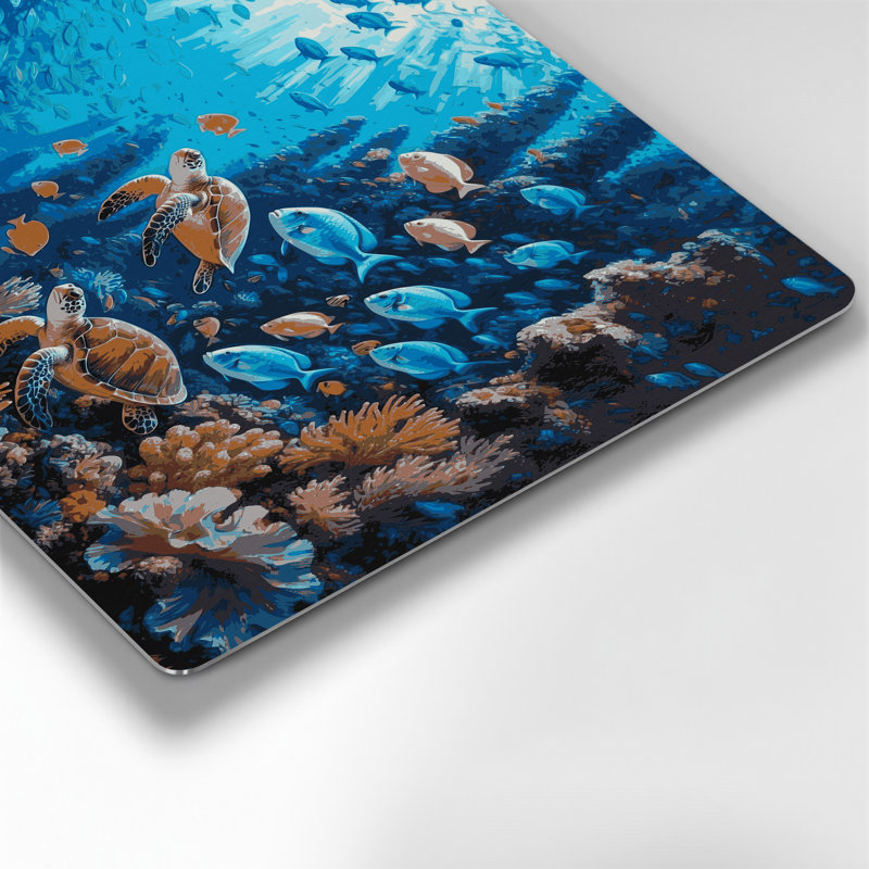 Art mural gris nautique thème des Caraïbes, H 11 po x l 14 po