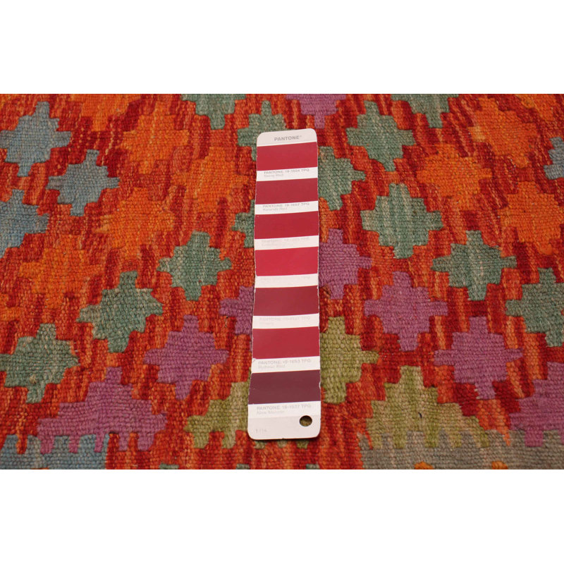 Tapis rouge nouvel âge en laine 3 pi 1 po x 4 pi 11 po Xairexis