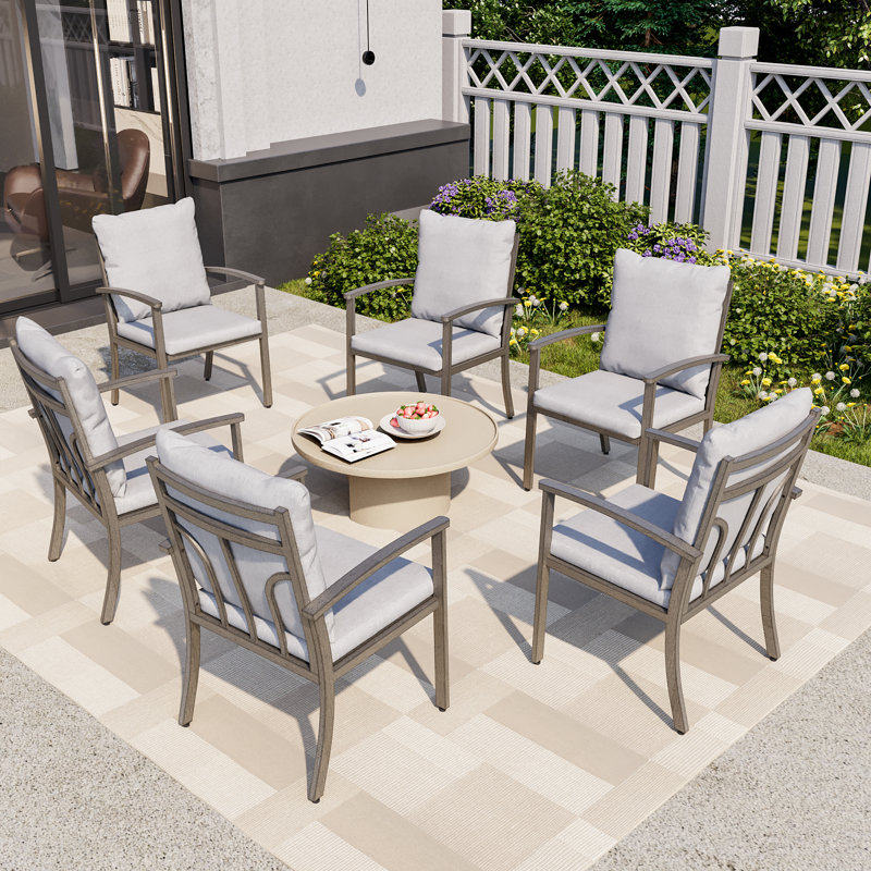 Chaise de patio avec coussin Jeitt