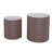Weitzman Faux Wood Round Nesting Side Tables