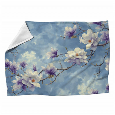 Flowers Nature Warm Machine Printed Throw Blanket