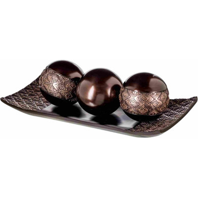 Dublin Brown Tray And Ball Set