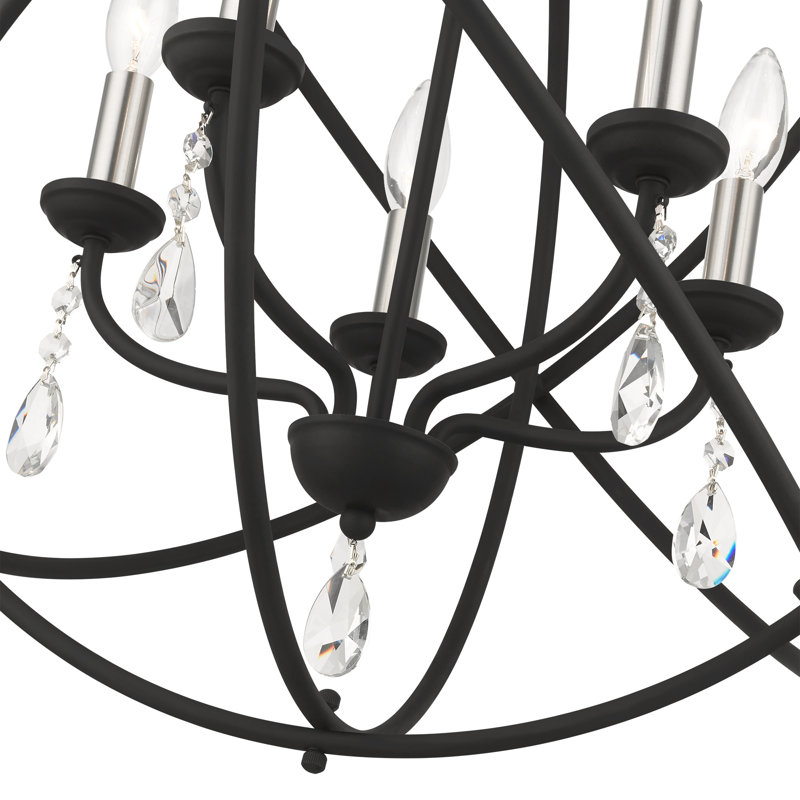 Auberta 5 - Light Dimmable Globe Chandelier, Black