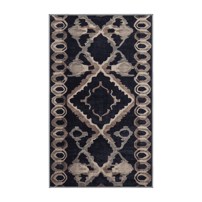 Tapis gris lavable à la machine, Tapis de couloir 2 pi x 5 pi
