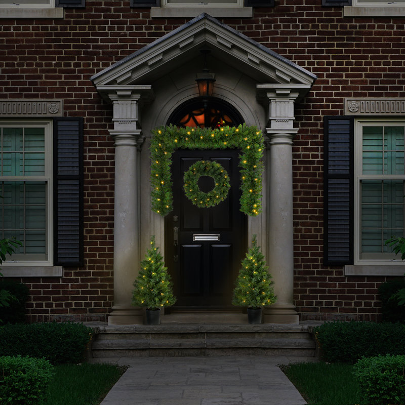 4 Piece Pre-lit Christmas Door Set
