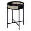 Table de bout ronde de 22 po avec plateau noir Jolyn-539789087