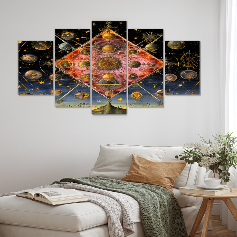 Ensemble d'alchimie 5 pièces, 32" H x 60" W