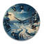 Hiver, magnifique horloge murale en bois-1113213368