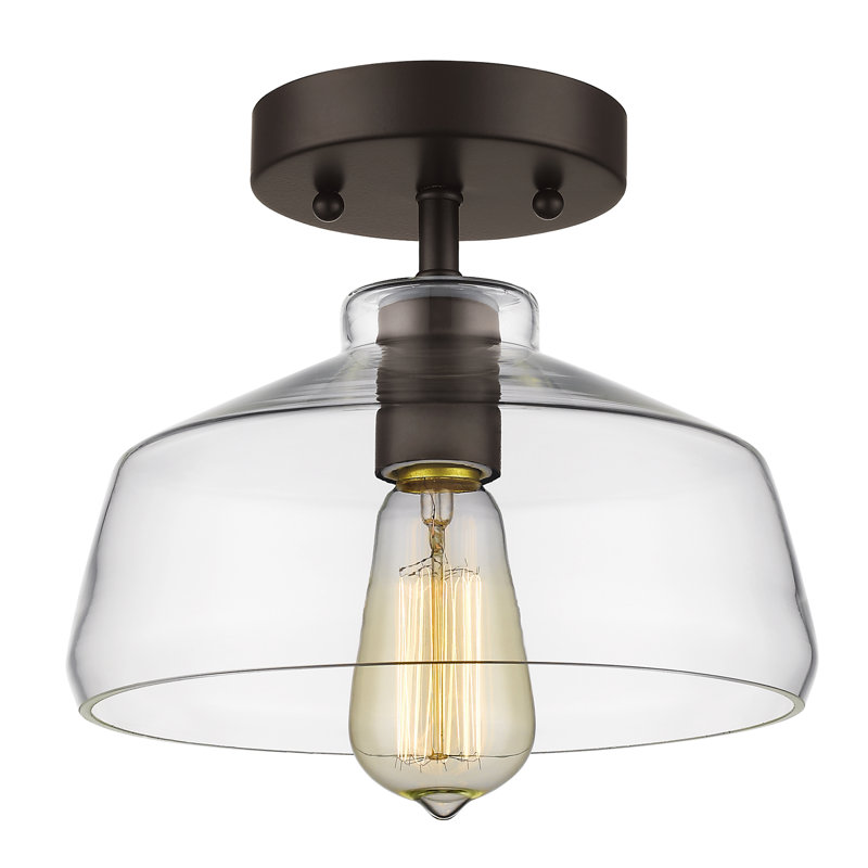 Holbeach Glass Semi Flush Mount