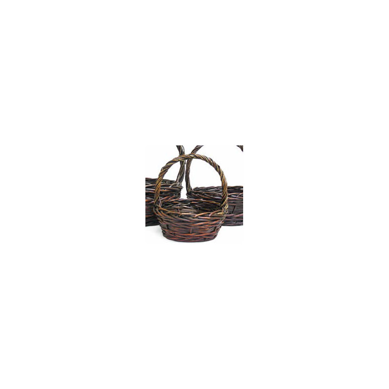 Gracie Oaks Wicker Box, 12" H x 9.5" W x 9.5" D