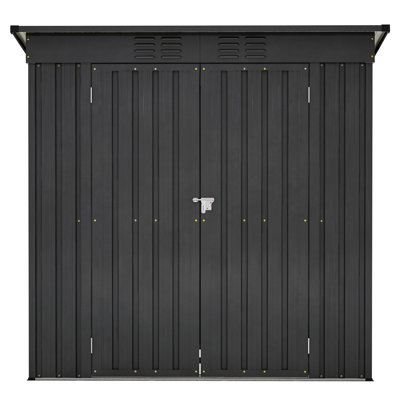 Black 6X4 Ft Outdoor Pet Room - All Weather, Breathable Garden Storage Cabinet