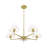 Wareesha 5 - Light Steel Dimmable Shaded / Spider Chandelier-794226402
