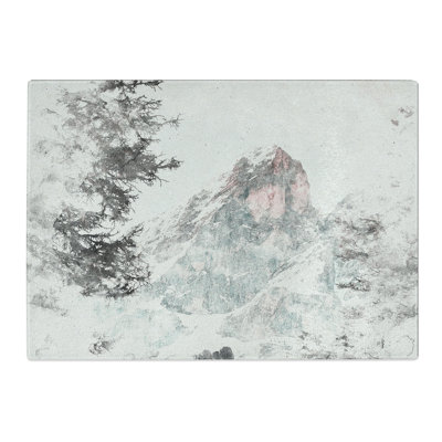 Tempered Glass Mountain Peak Chopping Board