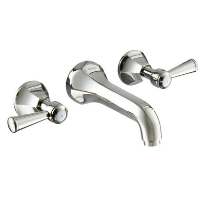 CASAINC Double Handles Wall Mounted Bathroom Sink faucet