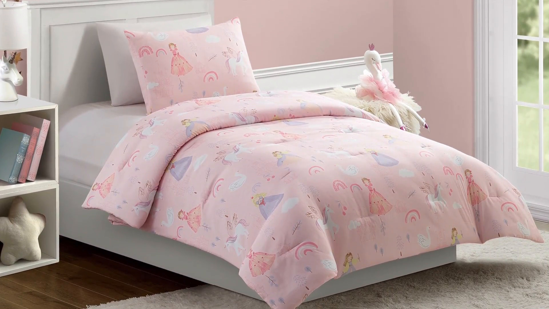 princess bedding girls bedding sets walmart Urban Playground Fairytale Princess Pink Comforter Set Reviews Wayfair