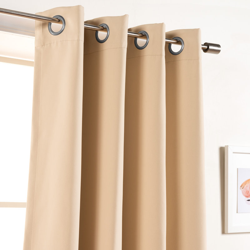 Rideau en polyester Lympsham, Beige, L 52 po x L 84 po