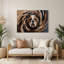 Chiens, bouledogue noir, art mural en métal-92296025
