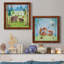 «Woodland Family Bears», ensemble de 2 peintures sur toile encadrées-1848392011-1848392007