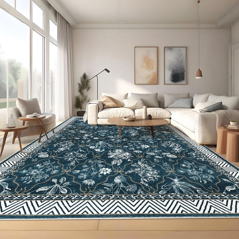 Area Rugs for Living Room ,Vintage Area Rug Indoor Washable Rug Boho Distressed Retro Carpet for Living Room Non Slip Indoor Low Pile Soft Bedroom Dining Room Home Office