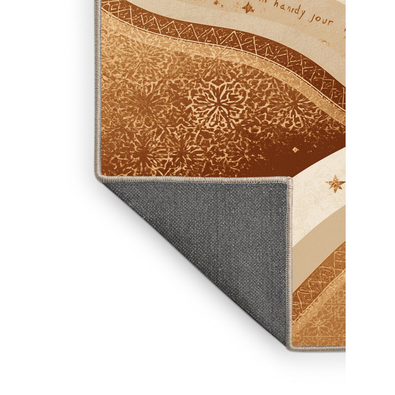 Tapis marocain moelleux moelleux d'inspiration mondiale, 5' Round