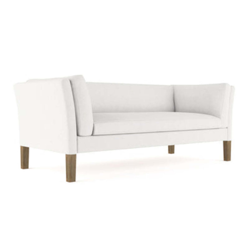 Charlton Flared Shelter-Arm Sofa, 31" H x 72" W x 33" D, Weathered, Box Weave Linen Blush
