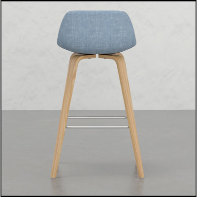 Ensemble de tabourets polyvalents en bois cintré pour divers espaces, rehaussant le confort et le style (ensemble de 2)