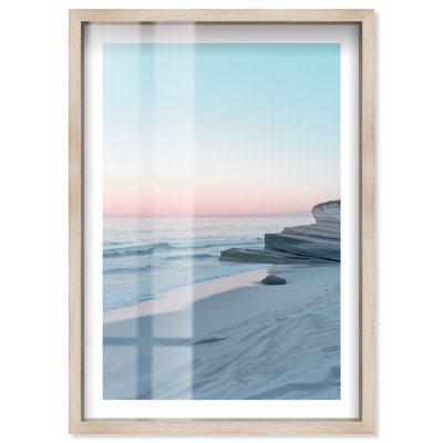«Clouded Shore Shadowbox Print Coastal Art Prints» par Notoriart
