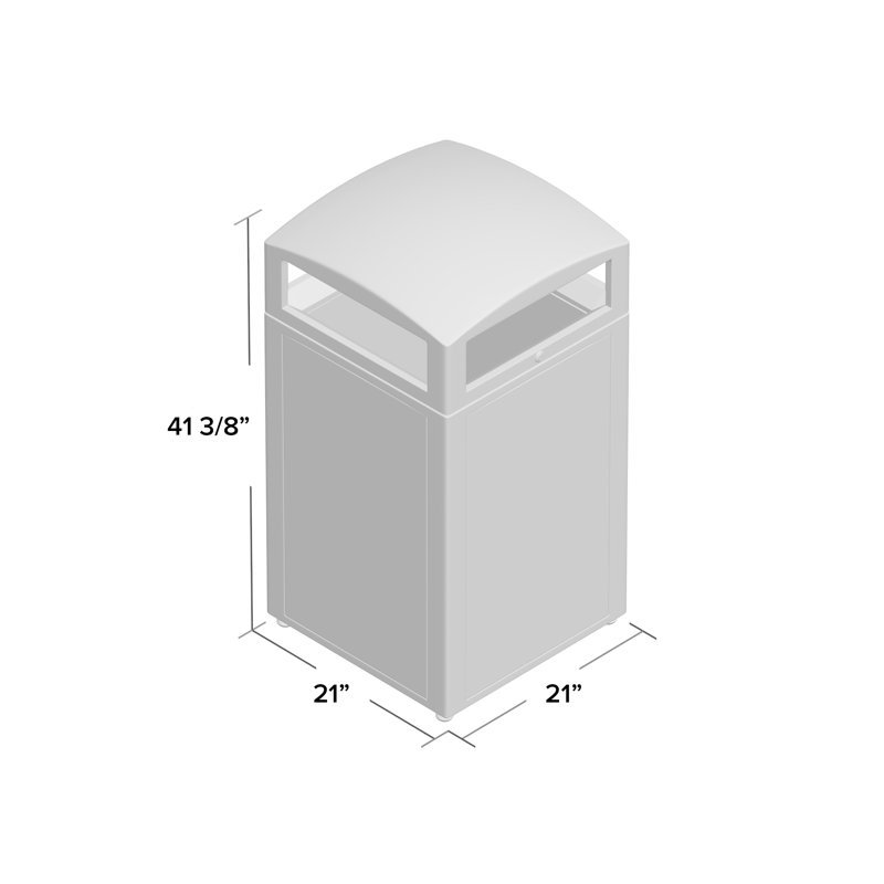Steel 40 Gallon Outdoor Commercial Trash Can with Lid