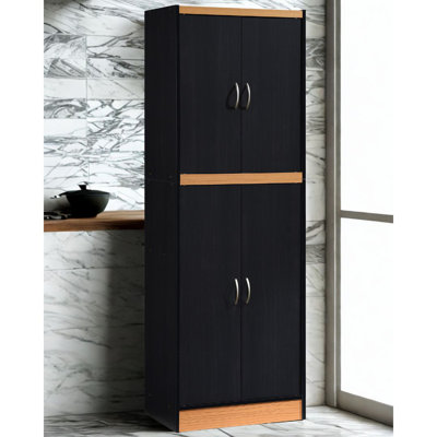 Freestanding 24 in. Wide Kitchen Pantry Cabinet with 5 Shelves, Space-Saving Storage Organizer