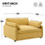 Très grand canapé-lit simple en chenille surdimensionné avec assise large et confort profond, conception moderne à blocs de couleurs pour le salon et la chambre à coucher-131507316