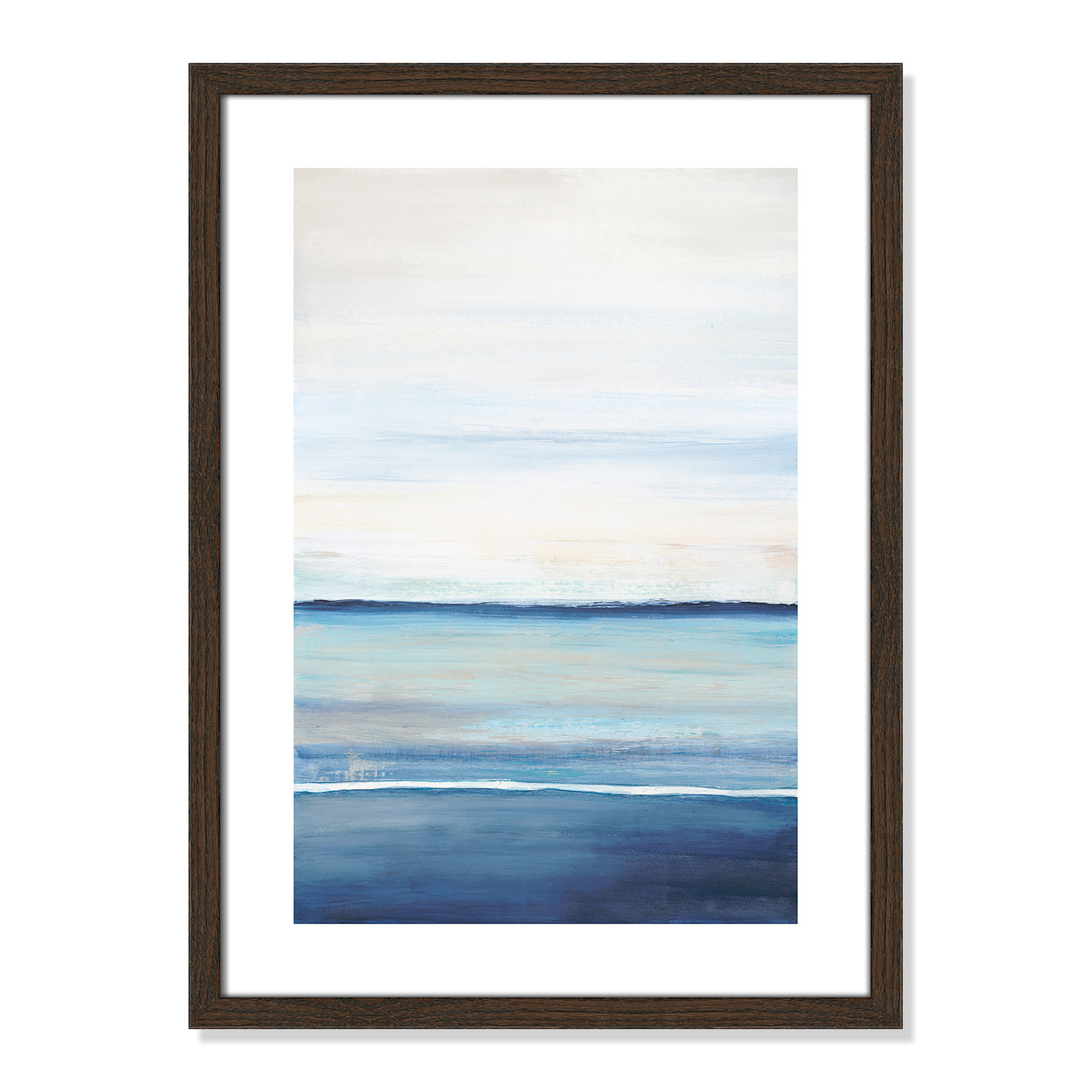 Emmit "Distant Whispers" Print by Filippo Ioco, 23" H x 17" W x 0.75" D, Walnut Wood Framed Paper