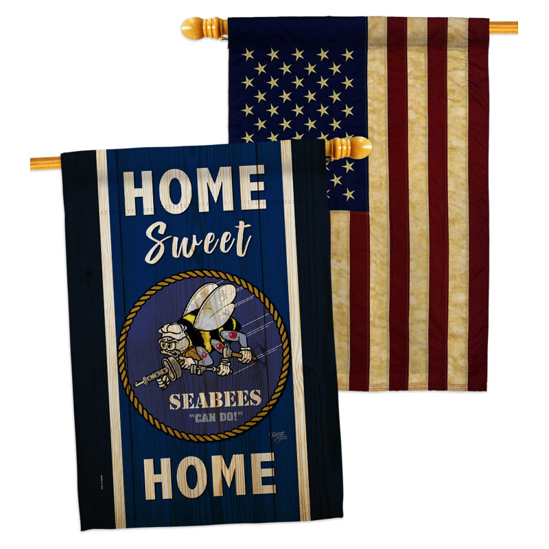 Drapeau de maison en polyester à 2 côtés 40 x 28 po