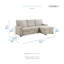Canapé-lit modulaire 2 pièces avec rangement Corburn-22337489