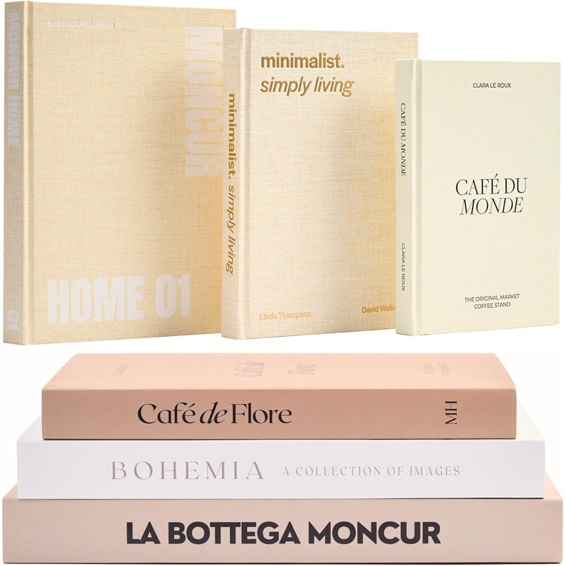 Ensemble de 3 livres décoratifs pour table basse