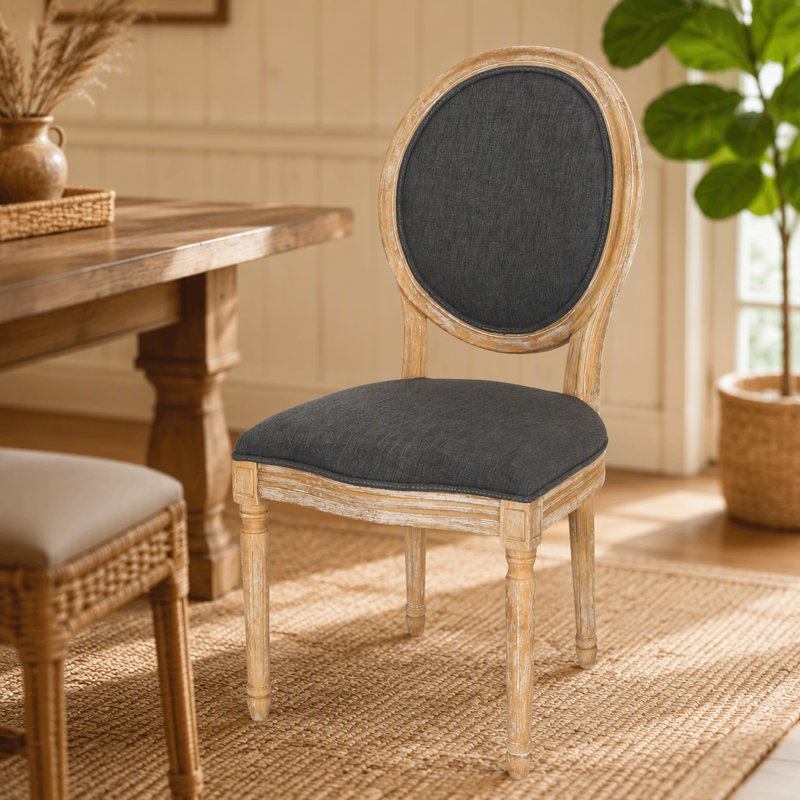 Chaise de salle à manger, Noir, Noir, Naturel