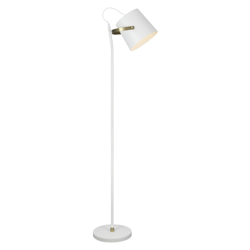 #42001-54-1, Floor Lamp,57-1/8"H,E26 Socket,Bulb Not Included, Matte White, Matte White