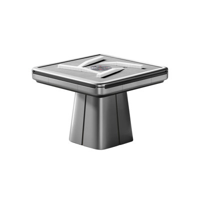 Modern Minimalist Gray Tower-shaped Fully Automatic Mahjong & Dining Table for Chinese Rules