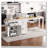 Kitchen Island with Extendable Dining Table,Spice Rack and 2 Drawers, Kitchen Storage Cart with 4 Door Cabinet-1533077923