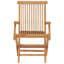 Chaise bistro d'extérieur pliante avec accoudoirs