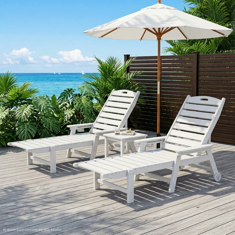 Chaise longue en Hdpe toutes saisons