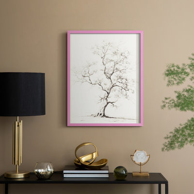 Vintage Floral Print VIII Framed Print - Solid Wood