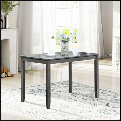 Compact Wooden Dining Rectangular Table, Perfect for Small Spaces and 4 Person Meals, ONLY THE TABLE