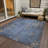 Machine Washable Indoor/Outdoor Xhevrie Denim Rug-1105105056
