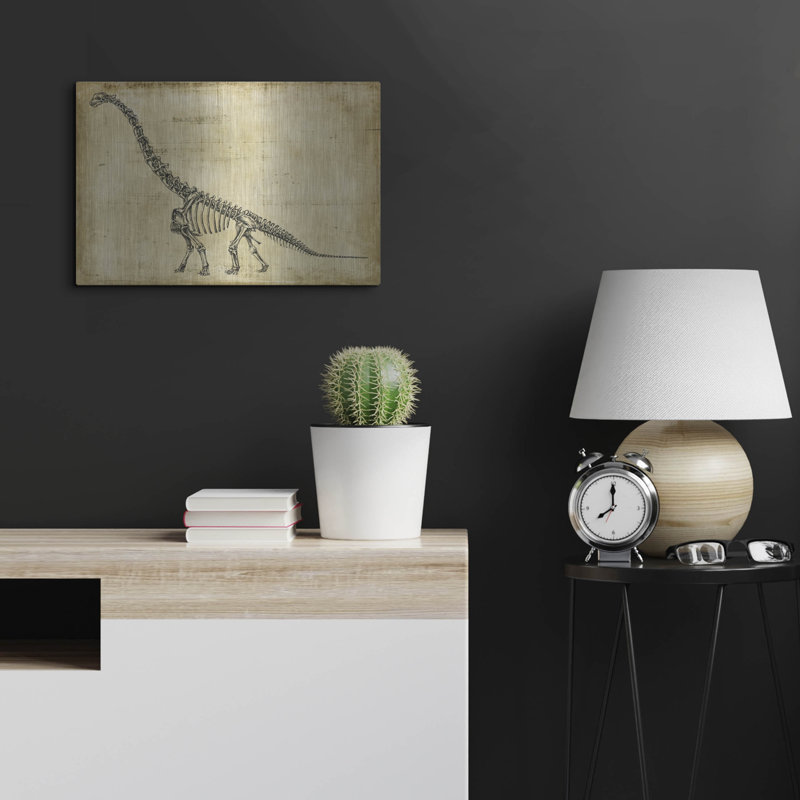 «Brachiosaurus Study» par Ethan Harper, art mural en métal, 36 po x 24 po, H 16 po x l 24 po