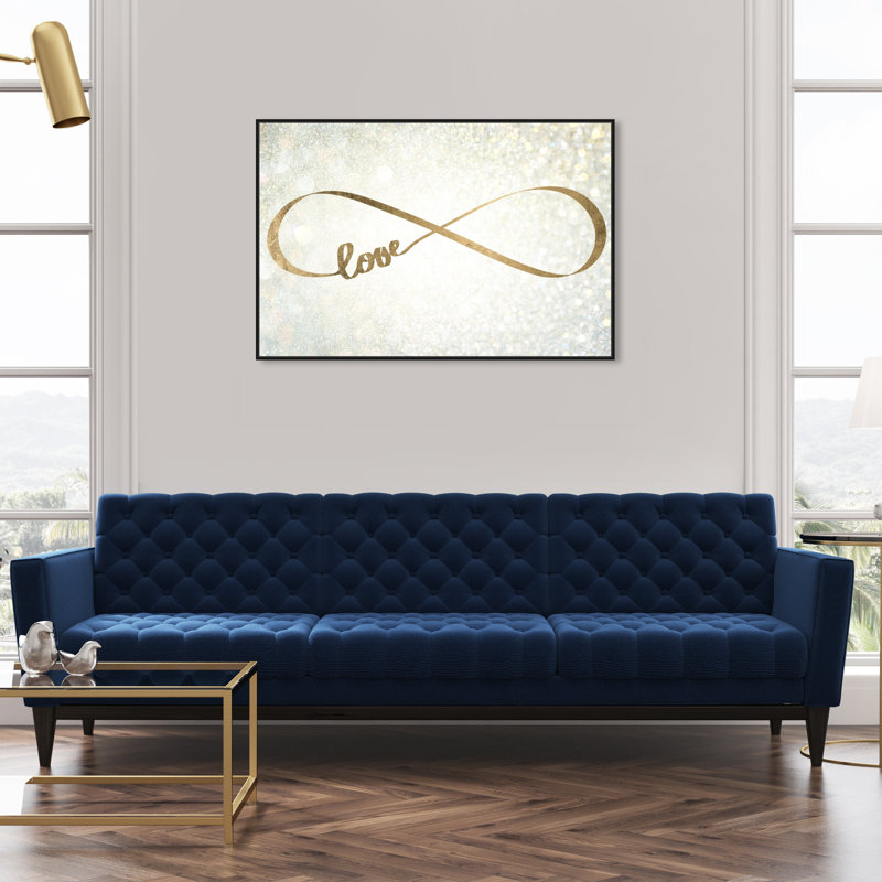 Citations et dictons «Sparkle Love» - impression, H 10 po x l 15 po, Toile avec cadre noir