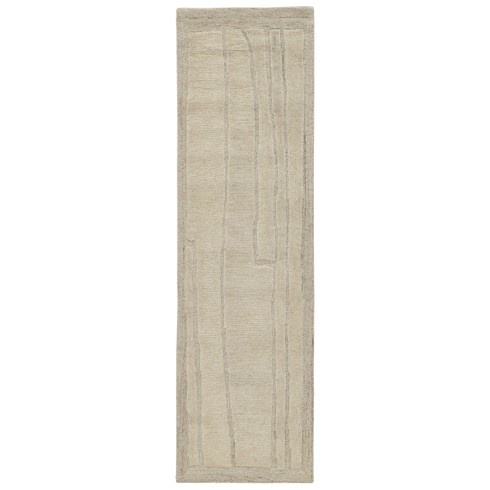 Lira Geometric Hand Tufted Wool Area Rug, Runner 2'3" x 8'